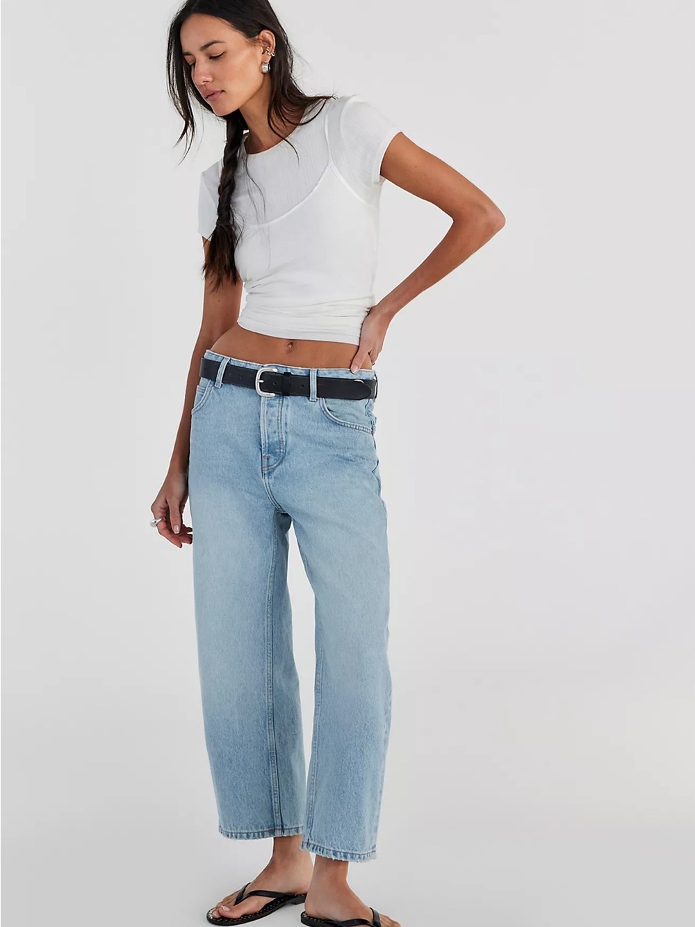 We the Free Deep trance dropped boyfriend jeans